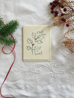 Holly C'est Noel Folk Petite Christmas Card