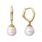 BELLE • Pearl statement huggies