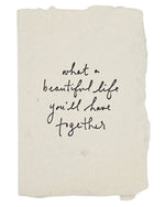 What a beautiful life together card