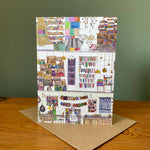 Yarn-bomber's House Card - Blank Arts Card - 5x7"
