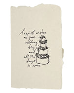 Happiest wishes wedding cake card
