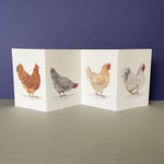 Chicken/Hen Concertina Card