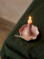 Scallop candle holder • Pink