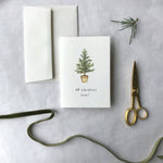 Oh Christmas Tree Watercolour Luxury Christmas Card