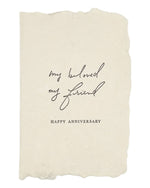 My beloved my friend anniversary card