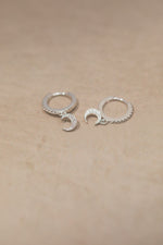 LUNA • CZ moon huggies