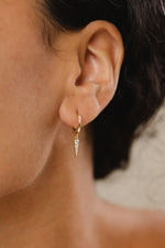 KALLI D'OR • CZ shard huggies