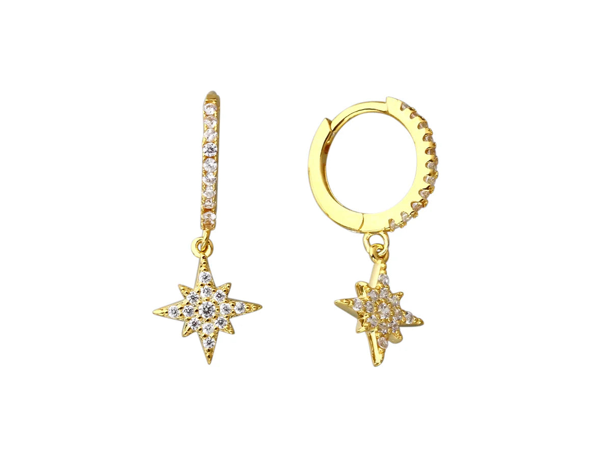 VESPER D'OR • CZ star huggies