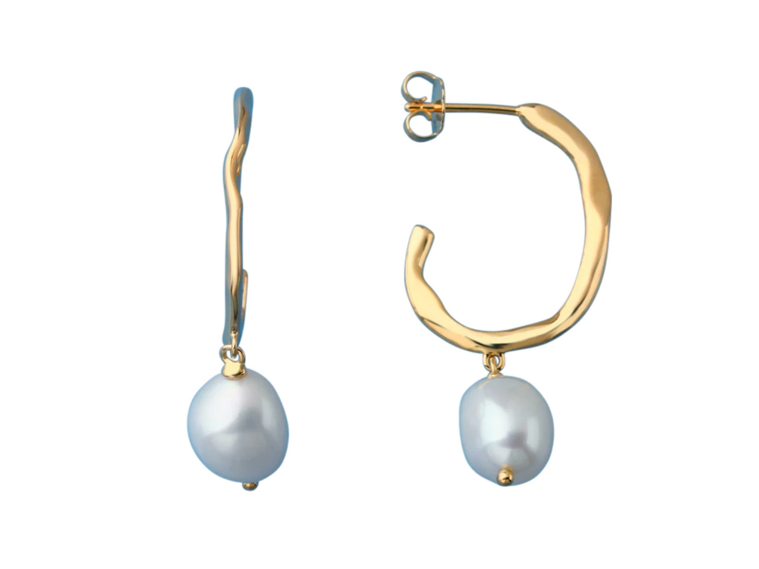 WINDERMERE • Pearl Half Hoops