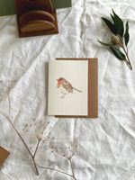 Botanical Illustration Robin Christmas Card