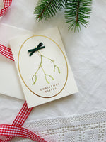 Christmas Kisses Petite Foiled Mistletoe Christmas Card