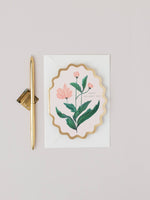HAPPY MOTHERS DAY BOTANICAL SCALLOP DIE CUT CARD