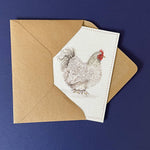Chicken Notecard - Grey