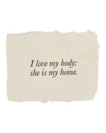My body, my home mini art print
