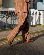 Jasmine Stripe Trouser | Tobacco