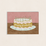 Birthday Greetings Card: Pink Cake