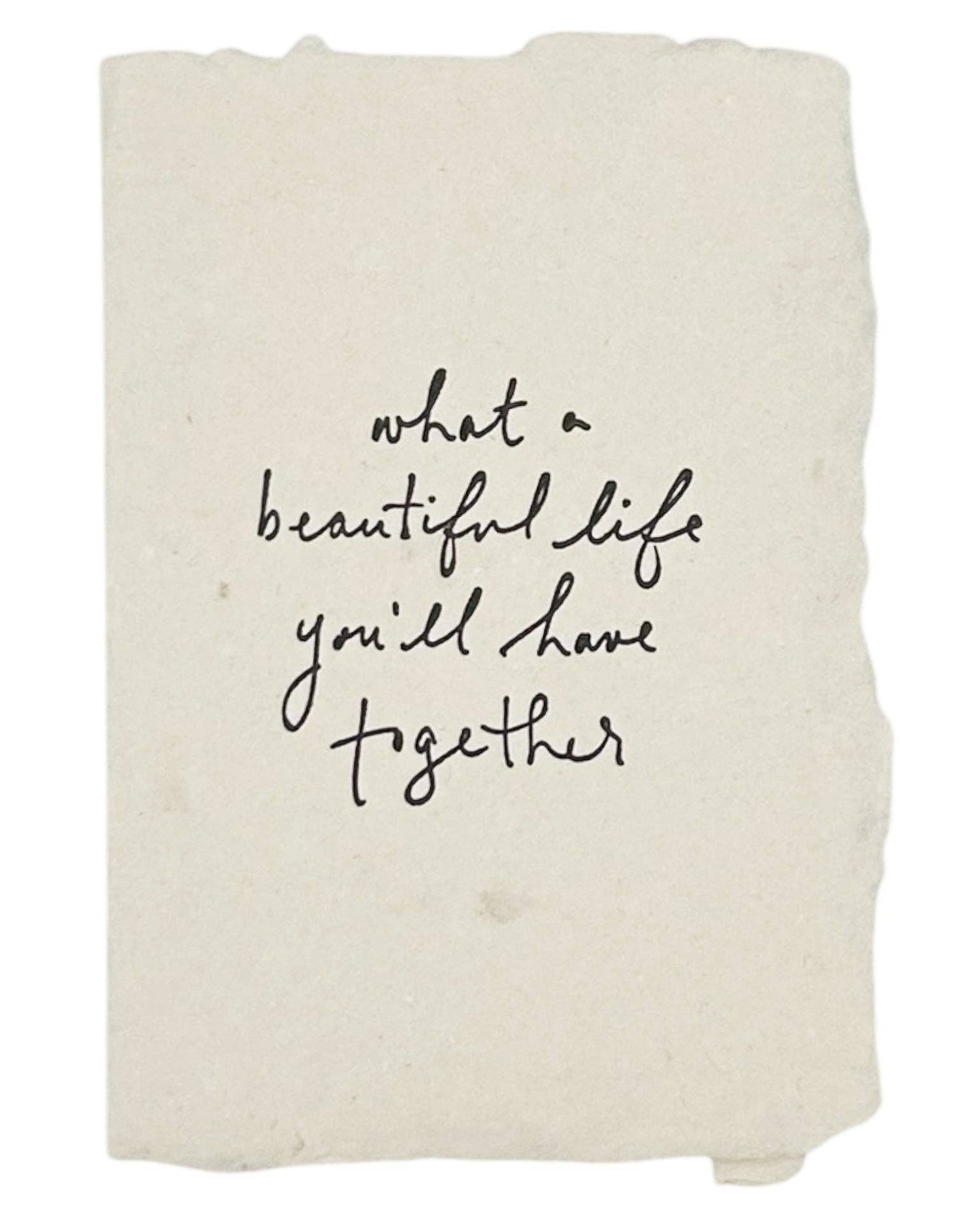 What a beautiful life together card