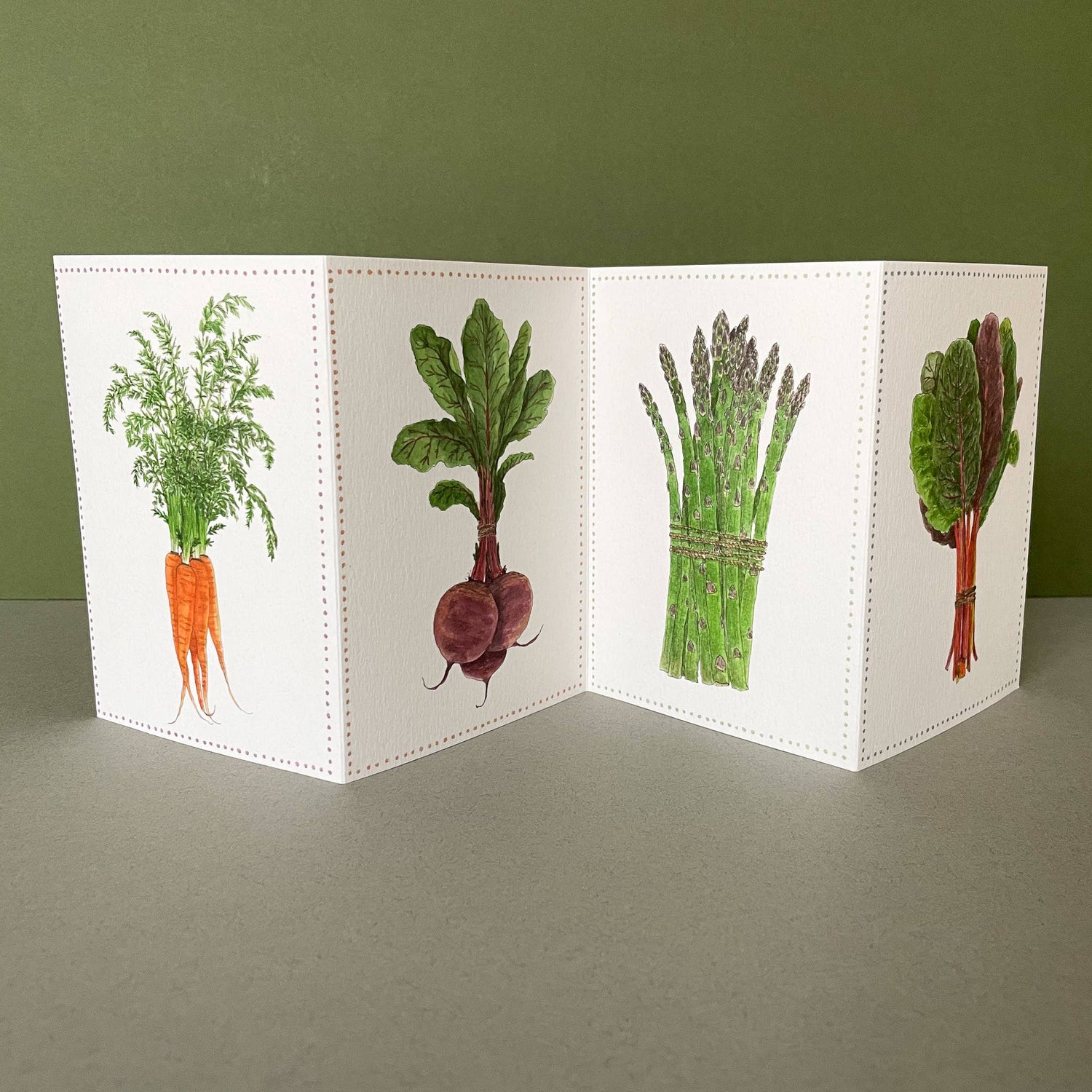 Vegetable Concertina Card