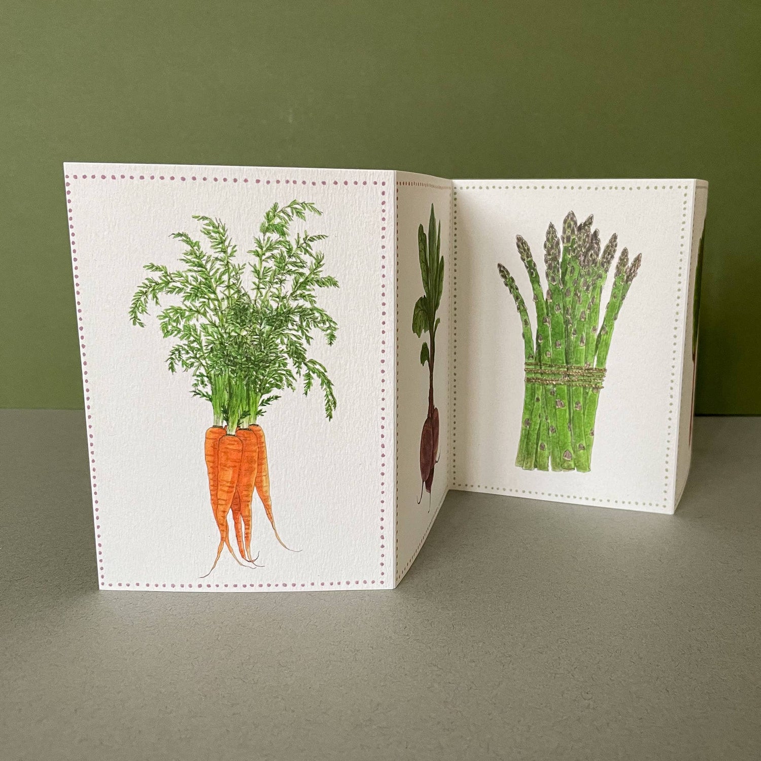 Vegetable Concertina Card