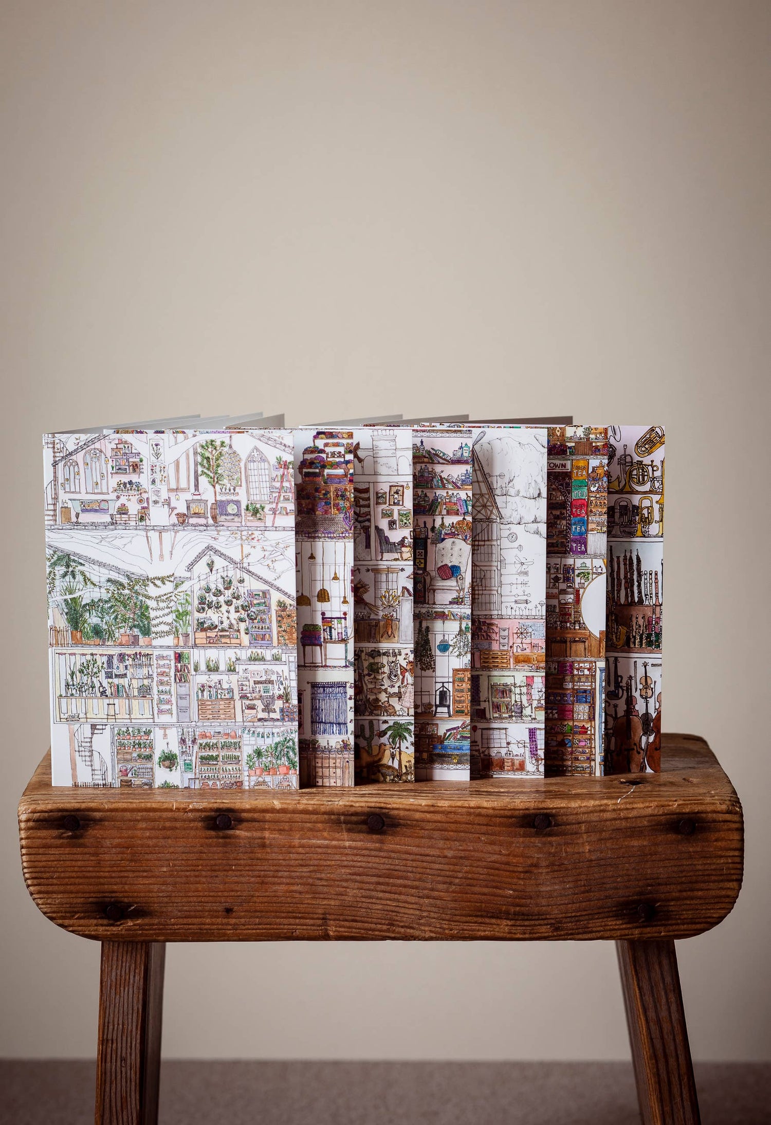 Yarn-bomber's House Card - Blank Arts Card - 5x7"