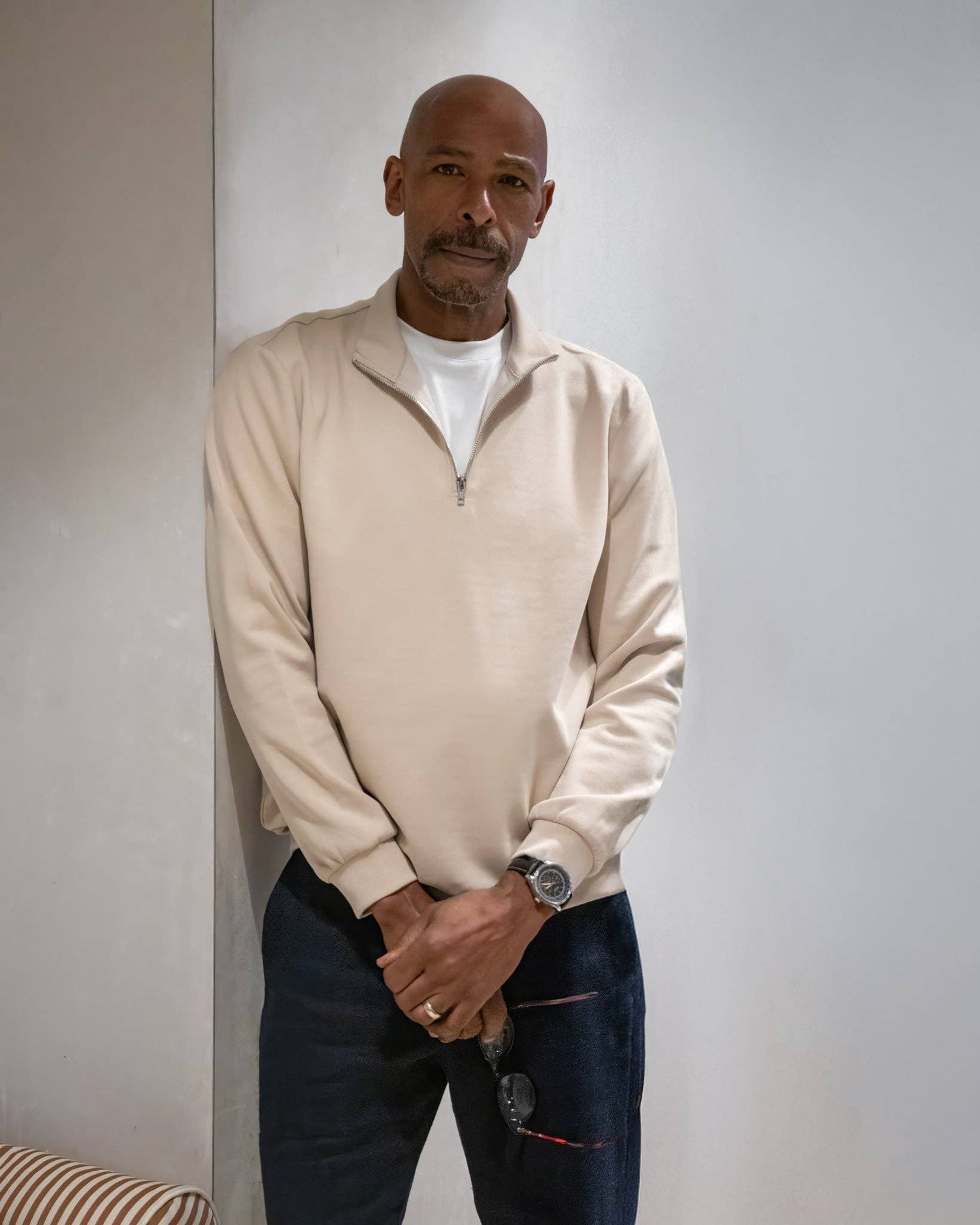 Connor Quarter Zip | Light Stone