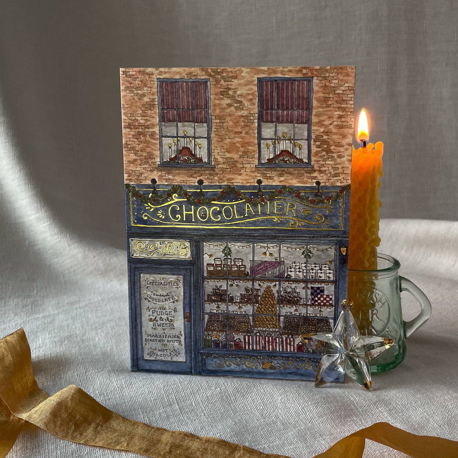 Chocolatier Hot Foiled Christmas Card