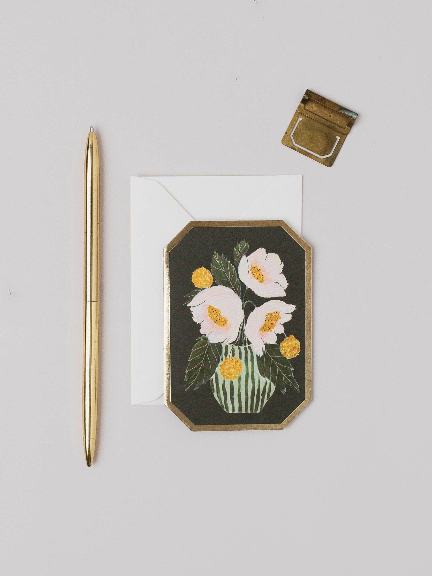 ANEMONE BOTANICAL FLORAL DIE CUT MINI CARD 