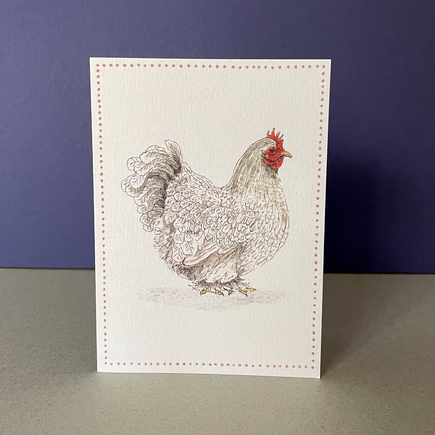 Chicken Notecard - Grey