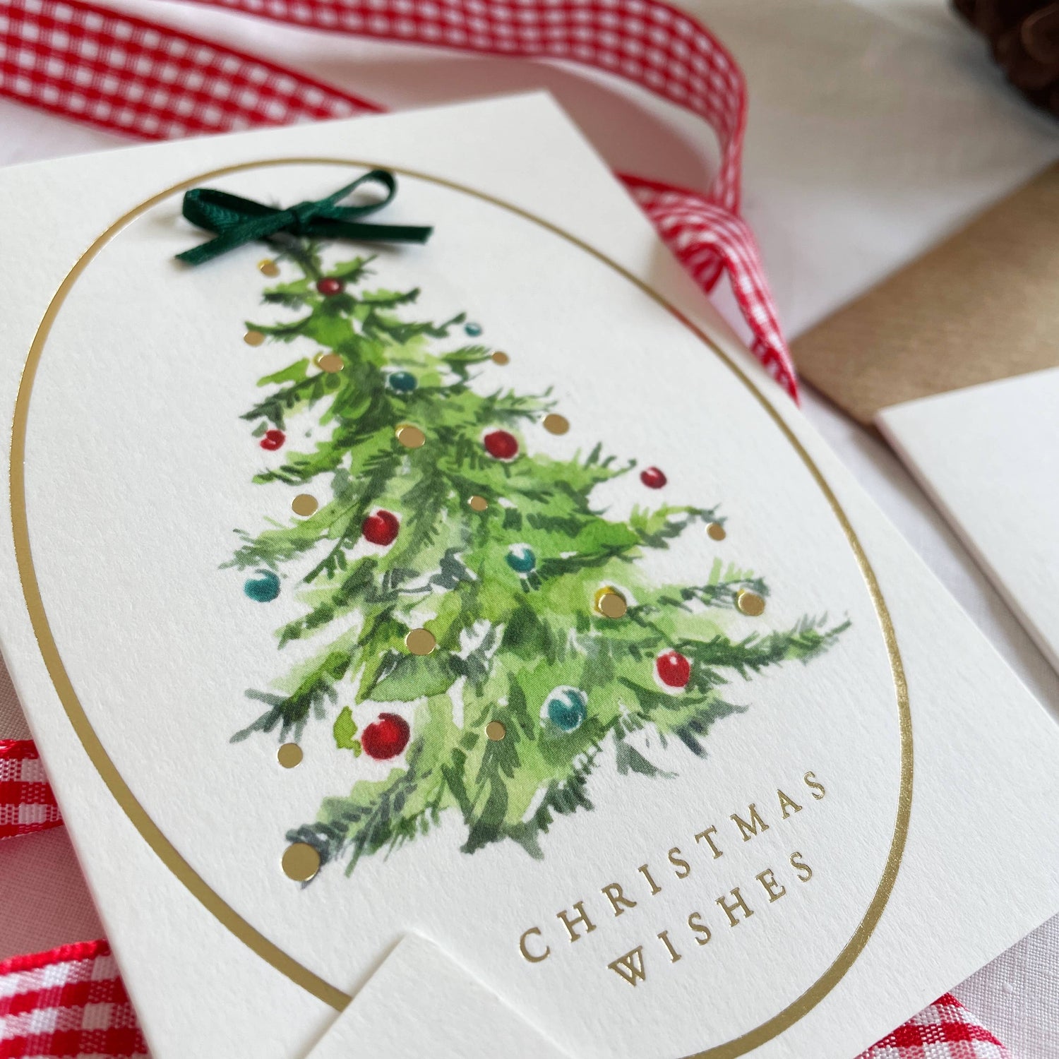 Winter Wishes Christmas Tree Petite Foiled Christmas Card