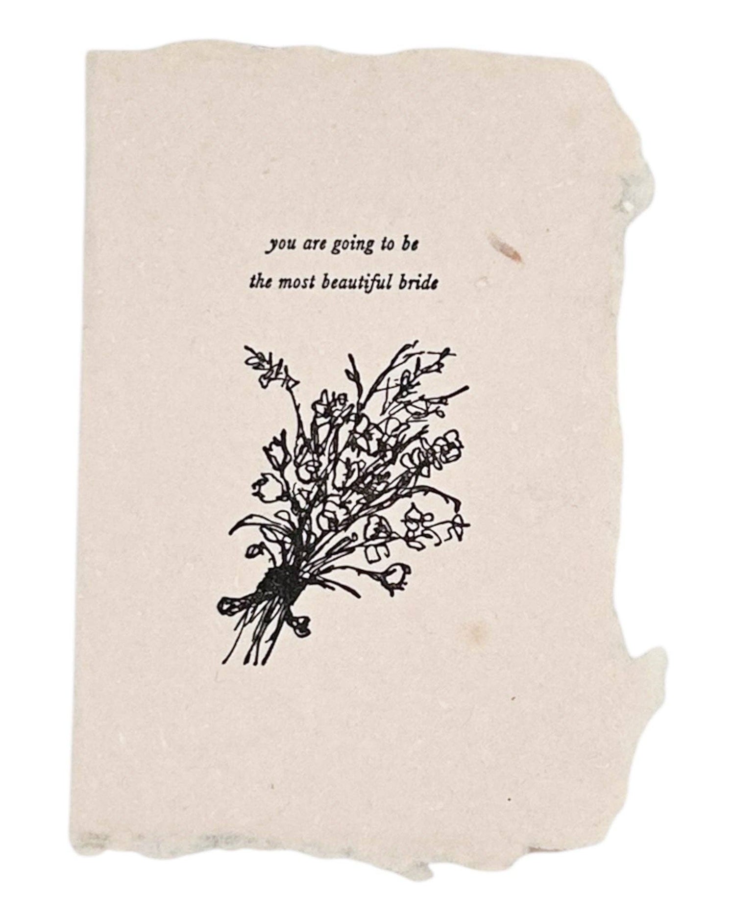 Most beautiful bride card
