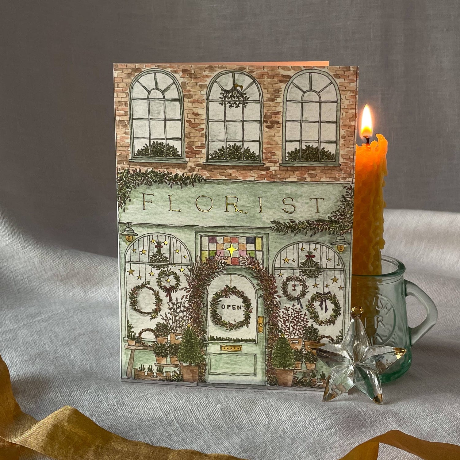 Florist Hot Foiled Christmas Card