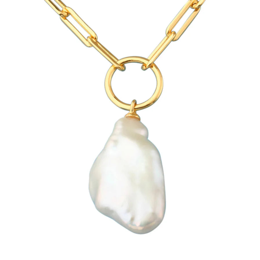 LYRA • Pearl chain necklace