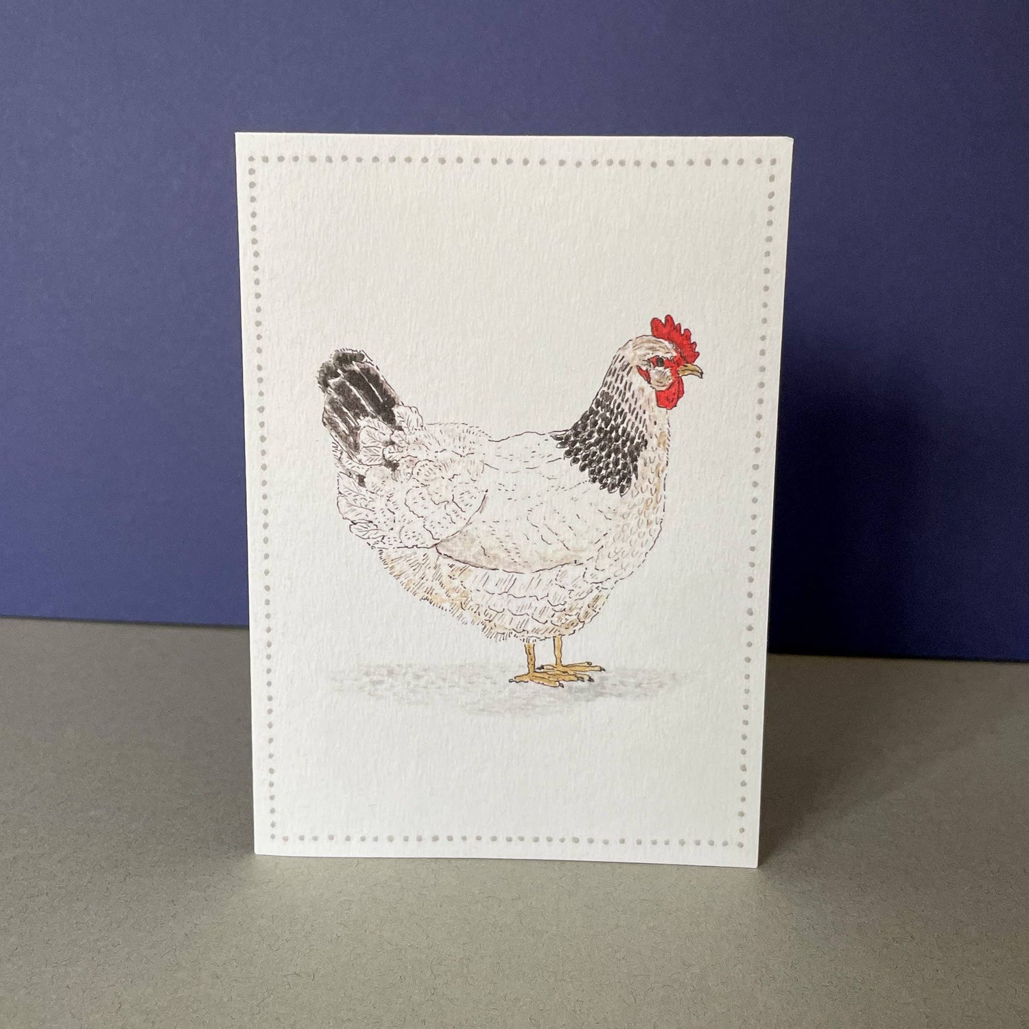 Chicken Notecard - White