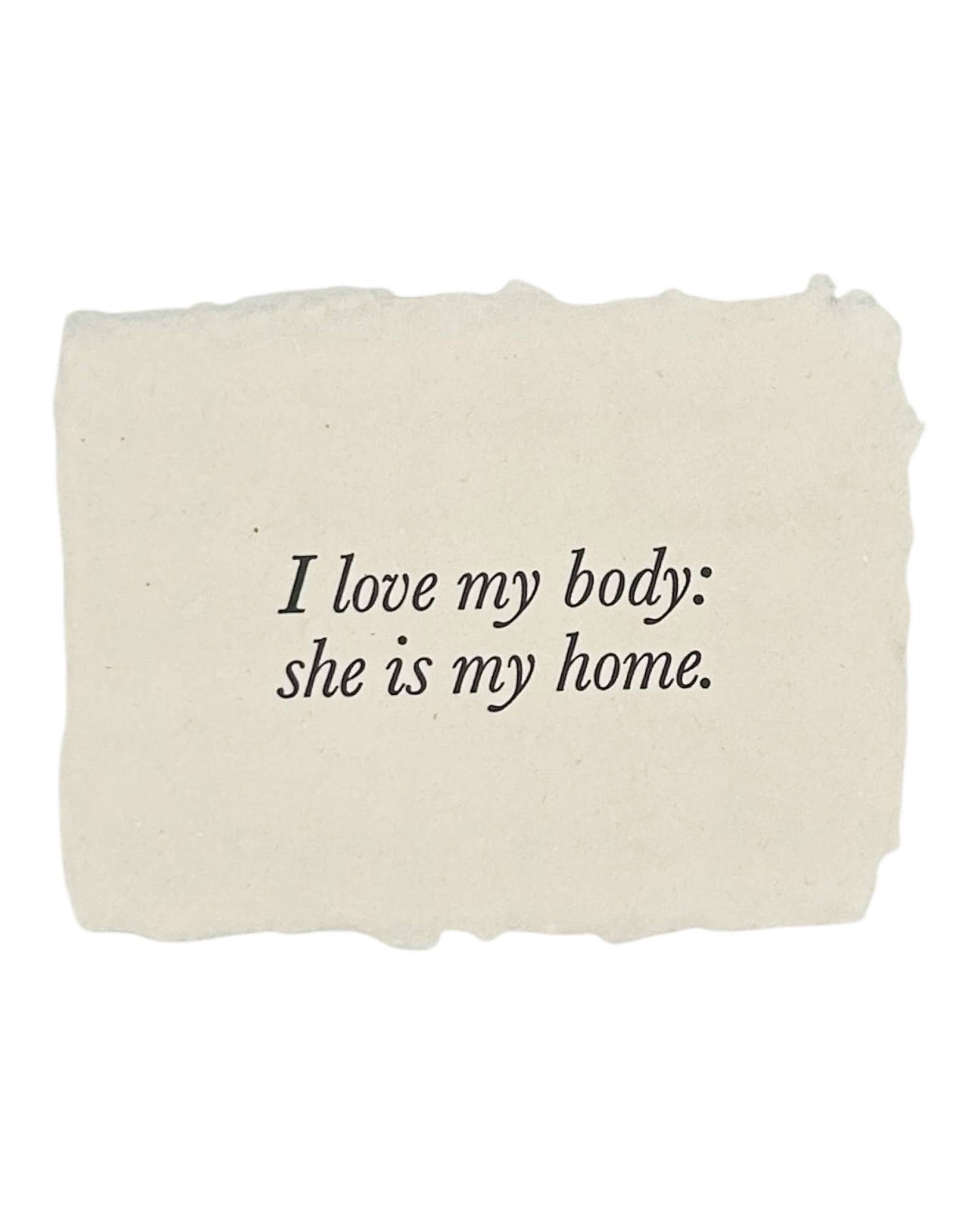 My body, my home mini art print