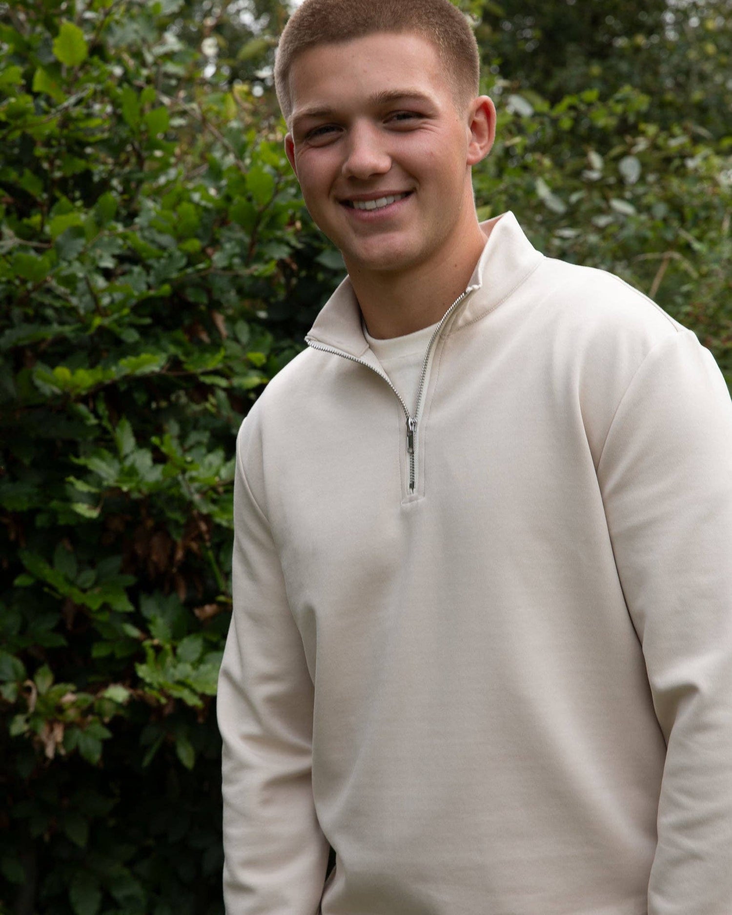 Connor Quarter Zip | Light Stone